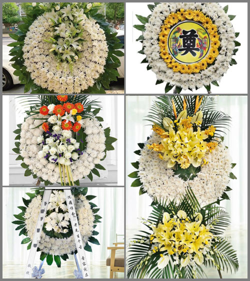 福建福州连江县江南乡花坞村花圈速递